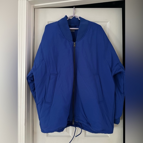 New Free People Movement Midnight Moon Solid Bomber Jacket Cobalt Blue XS/S/M - Picture 4 of 11